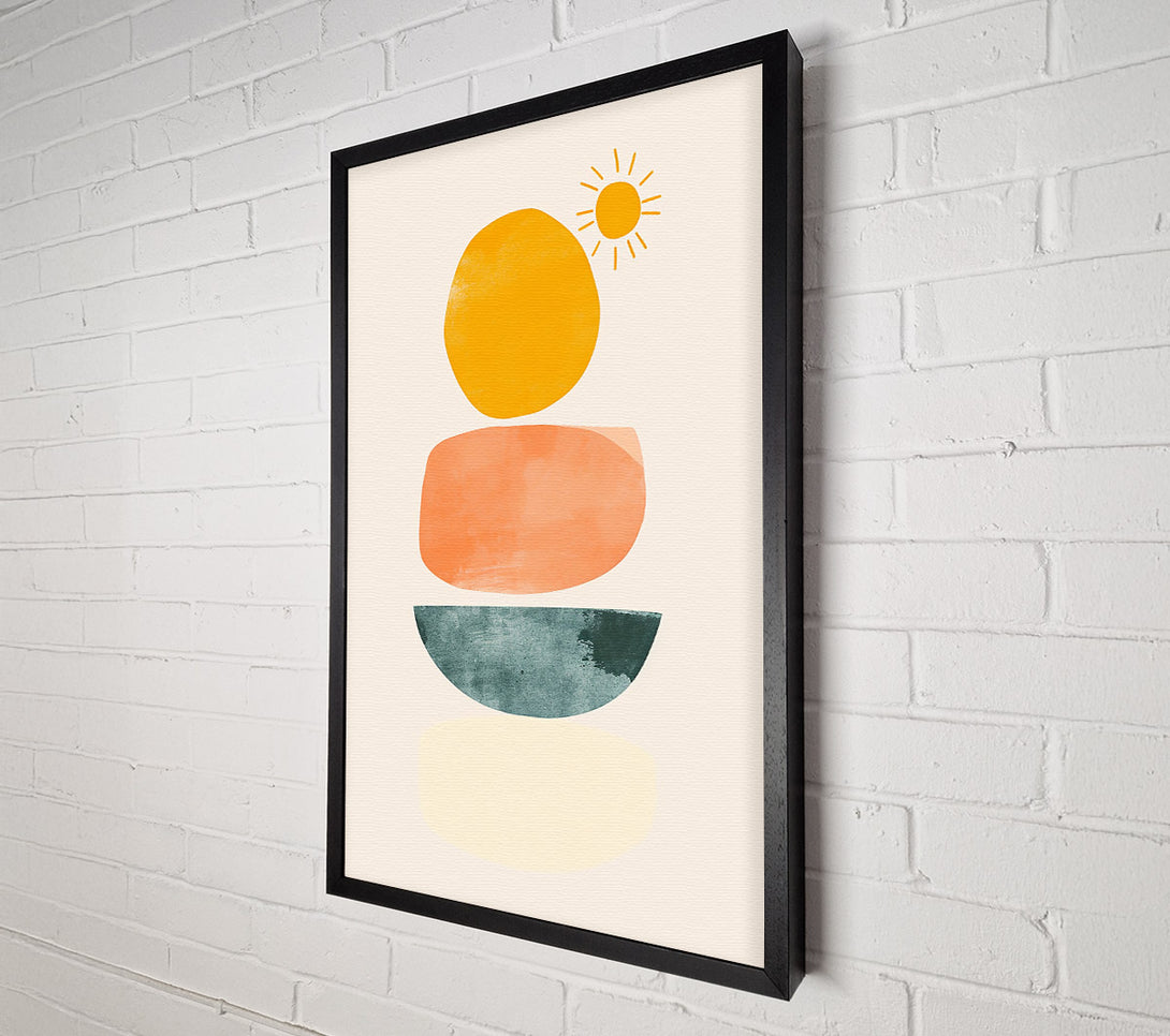  A Canvas Print of Sunlit Peach Shapes Canvas Print