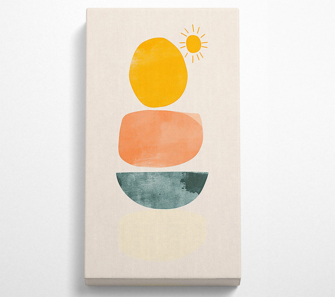  A Canvas Print of Sunlit Peach Shapes Canvas Print