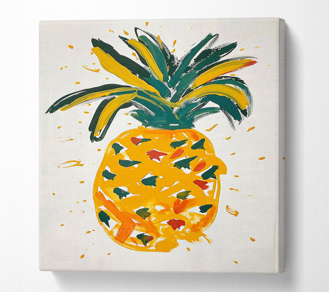  A Canvas Print of Golden Pineapple Dreams Canvas Print