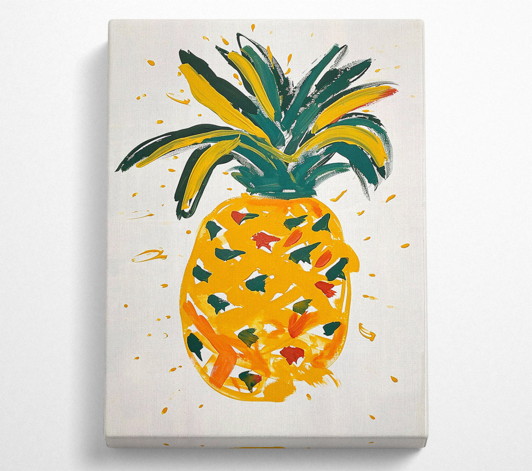  A Canvas Print of Golden Pineapple Dreams Canvas Print