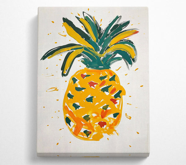  A Canvas Print of Golden Pineapple Dreams Canvas Print