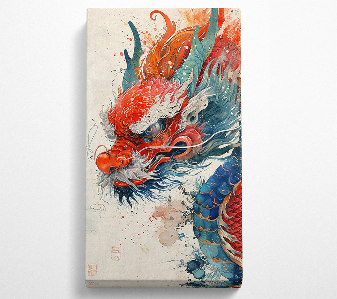  A Canvas Print of Crimson Dragon'S Gaze Canvas Art