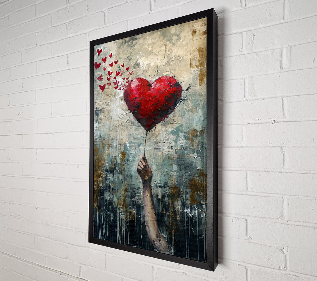  A Canvas Print of Balloon Heart Canvas Print