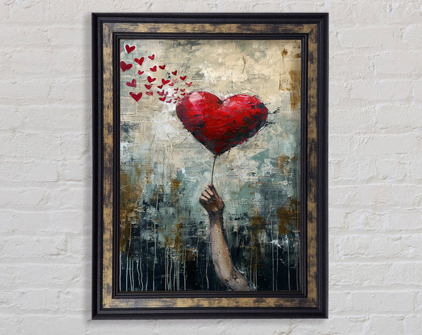 Balloon Heart Framed Print