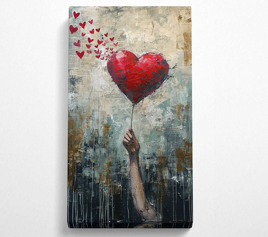  A Canvas Print of Balloon Heart Canvas Print