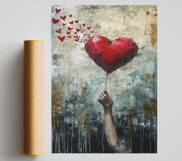 Balloon Heart Print