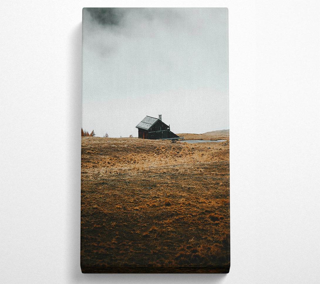  A Canvas Print of Brown Field Cabin Canvas Art