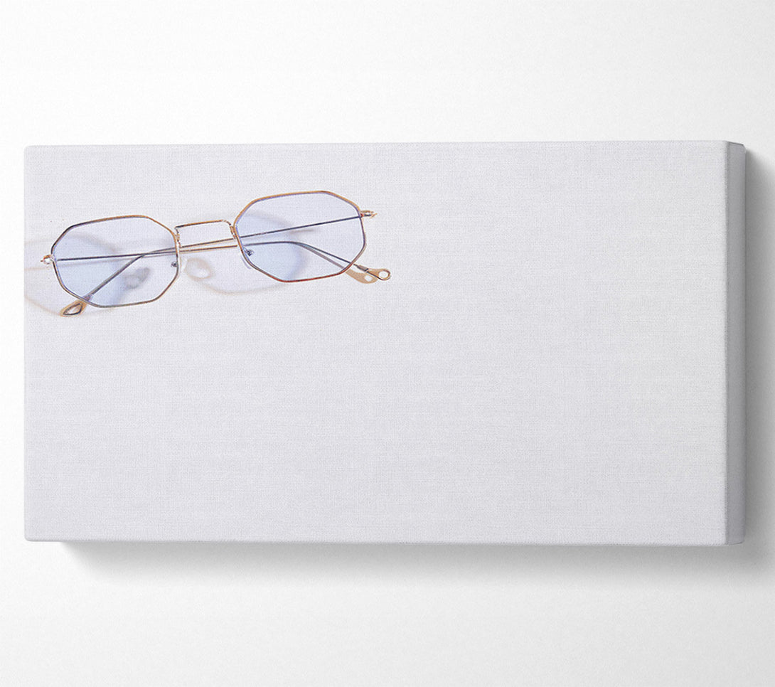  A Canvas Print of Azure Octagon Shades Canvas Wall Art