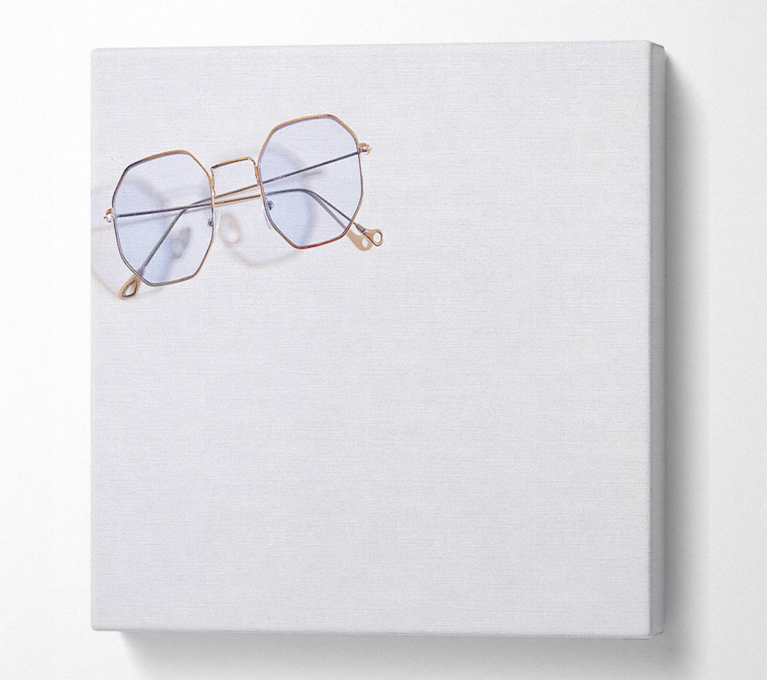  A Canvas Print of Azure Octagon Shades Canvas Wall Art