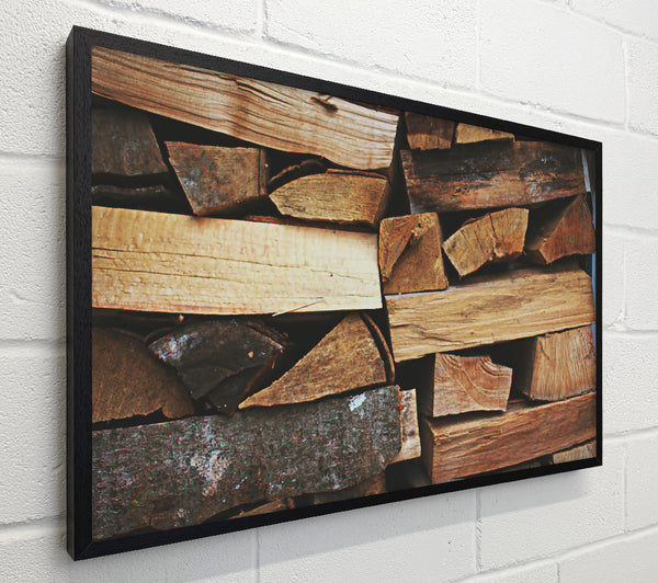 Warm Brown Stacked Wood