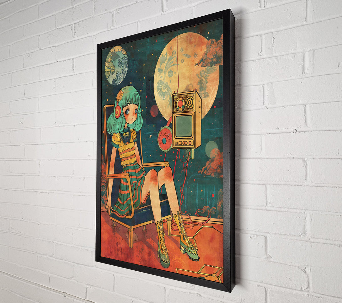  A Canvas Print of Teal Dream Of Space Canvas Wall Art
