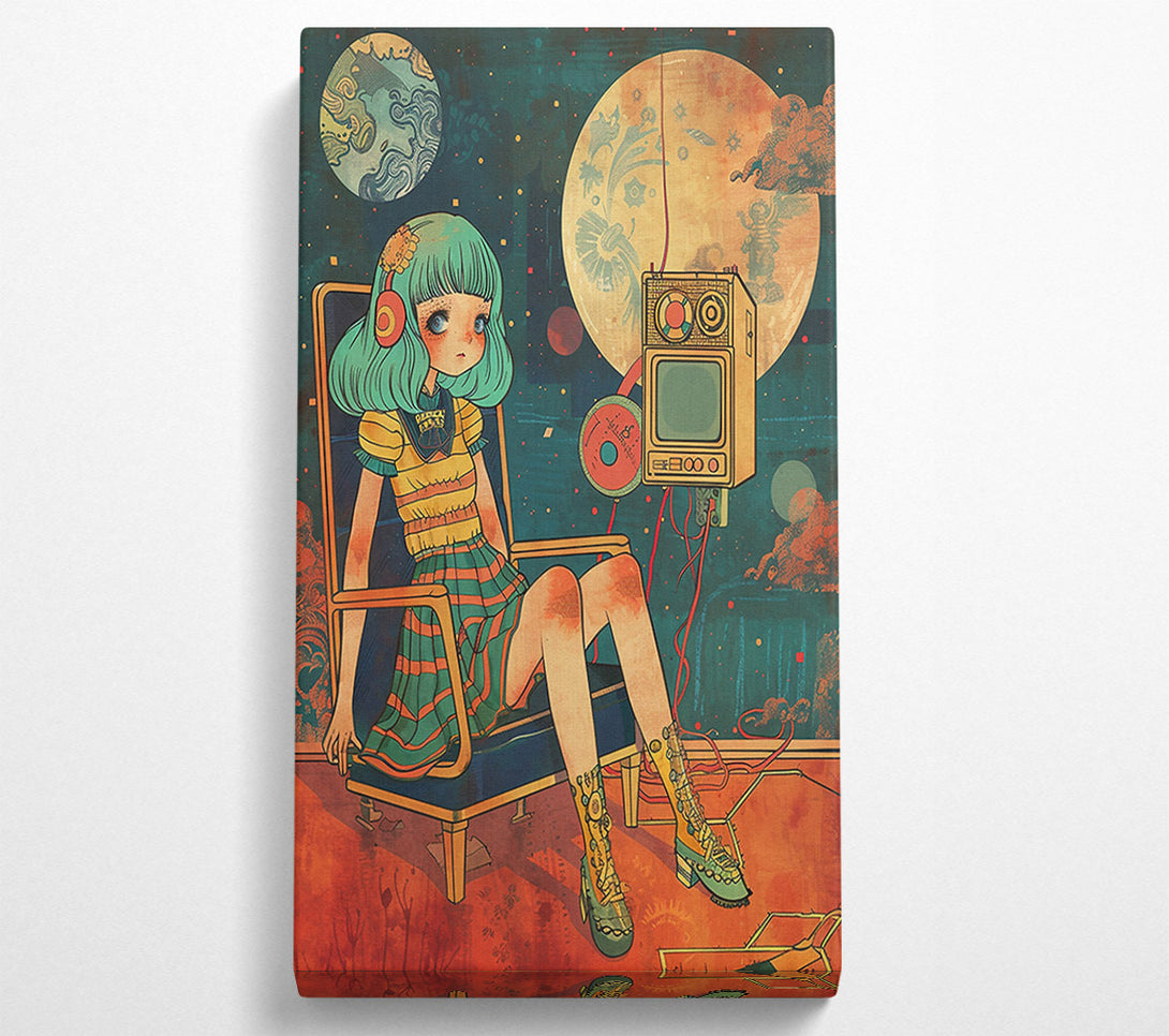  A Canvas Print of Teal Dream Of Space Canvas Wall Art