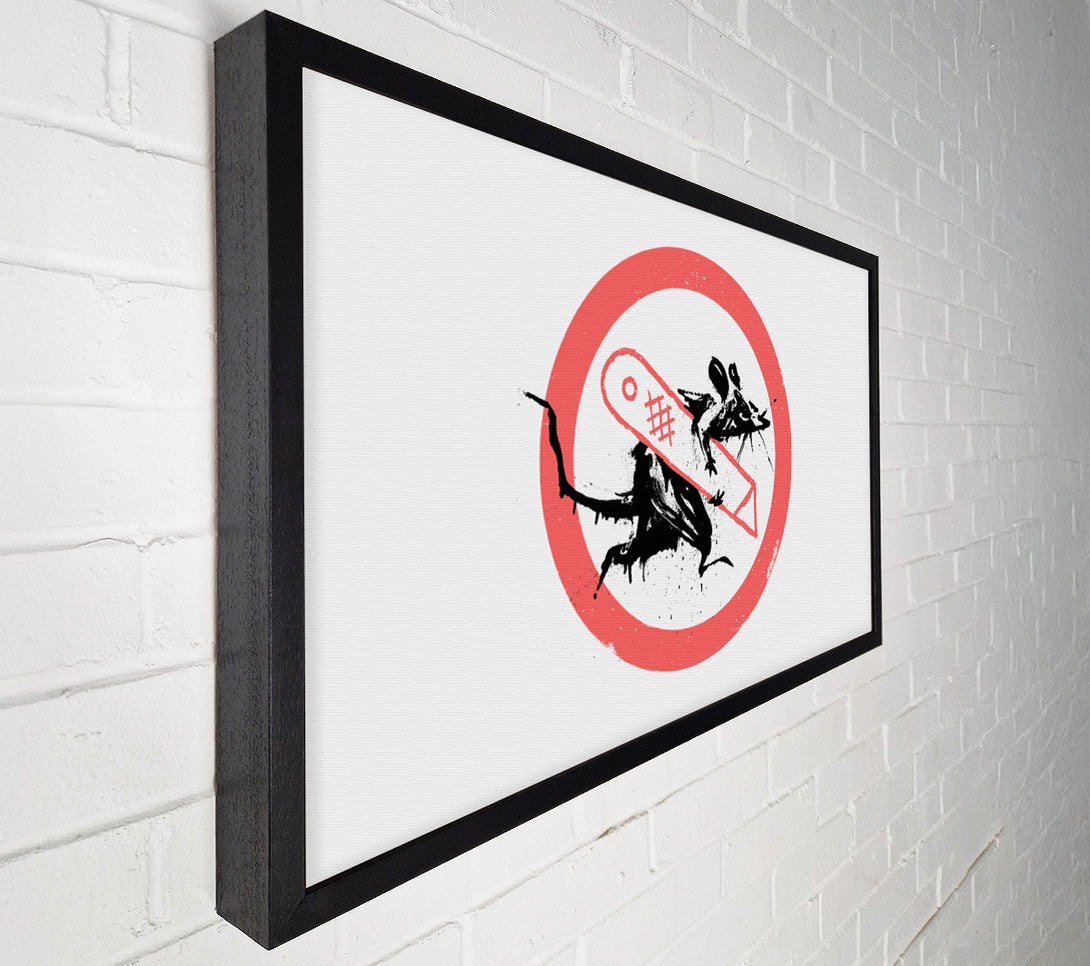 A Canvas Print of Banksy Knife Rat Canvas Wall Art