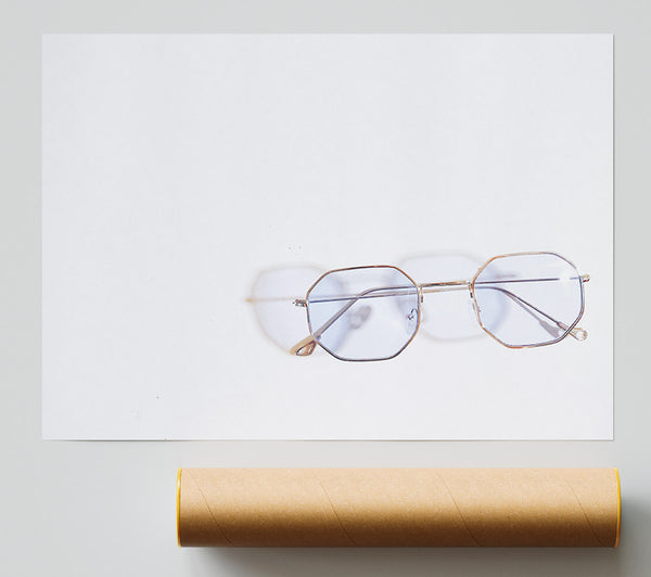 Blue Octagon Frames Print