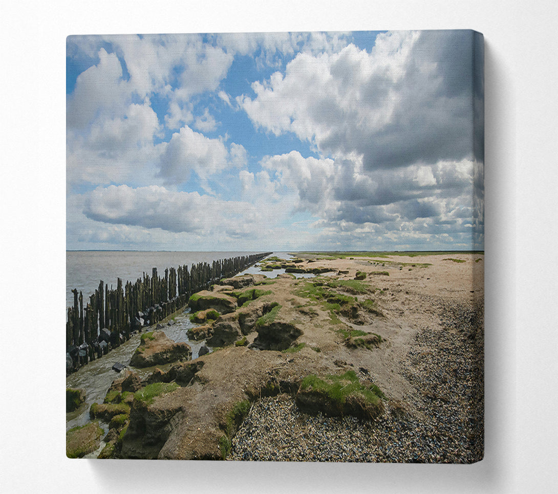  A Canvas Print of Sand And Blue Sky Canvas Print