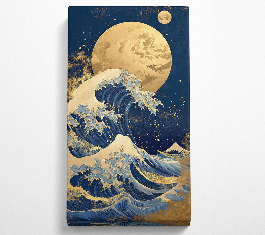  A Canvas Print of Golden Cosmic Wave Canvas Art