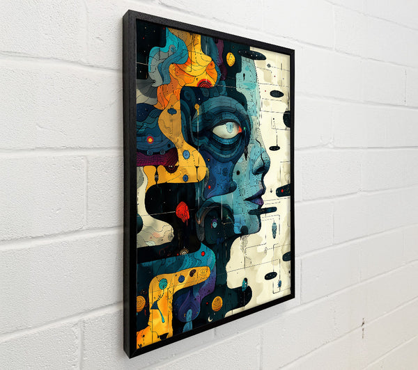 Azure Cosmic Portrait