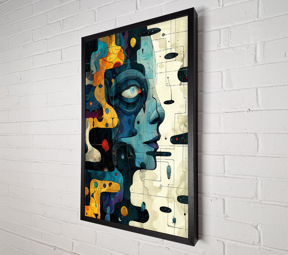  A Canvas Print of Azure Cosmic Portrait Canvas Print