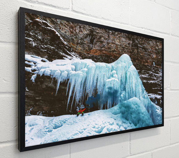Frozen Turquoise Waterfall