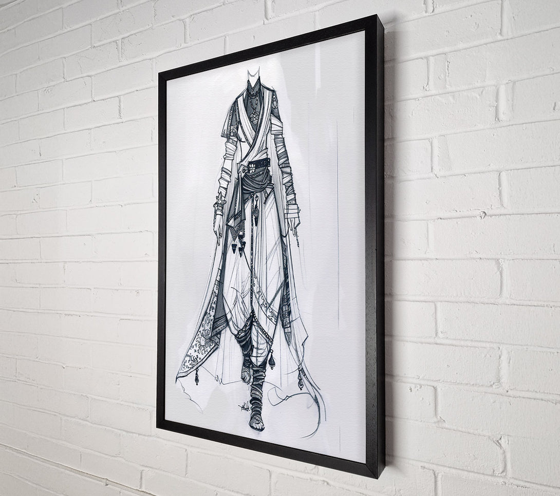  A Canvas Print of White Traveler'S Attire Canvas Print