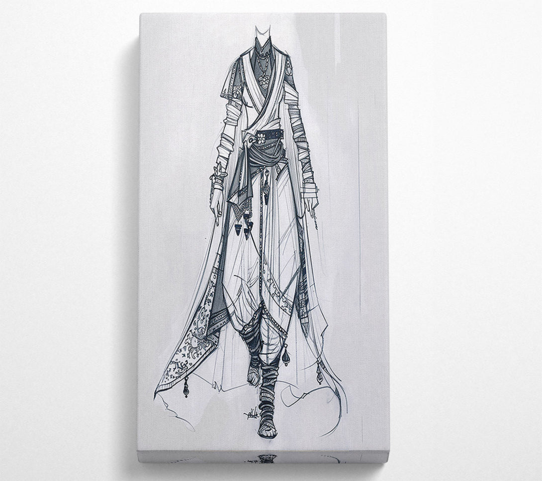  A Canvas Print of White Traveler'S Attire Canvas Print