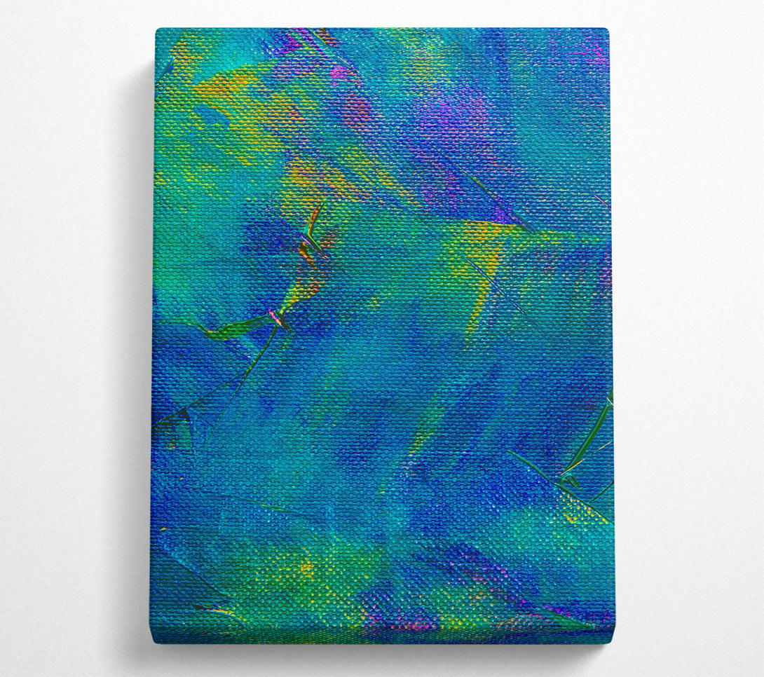  A Canvas Print of Azure Canvas Strokes Canvas Wall Art