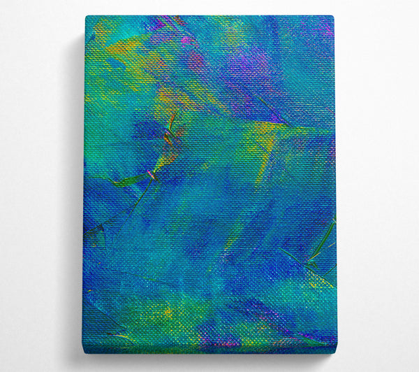  A Canvas Print of Azure Canvas Strokes Canvas Wall Art