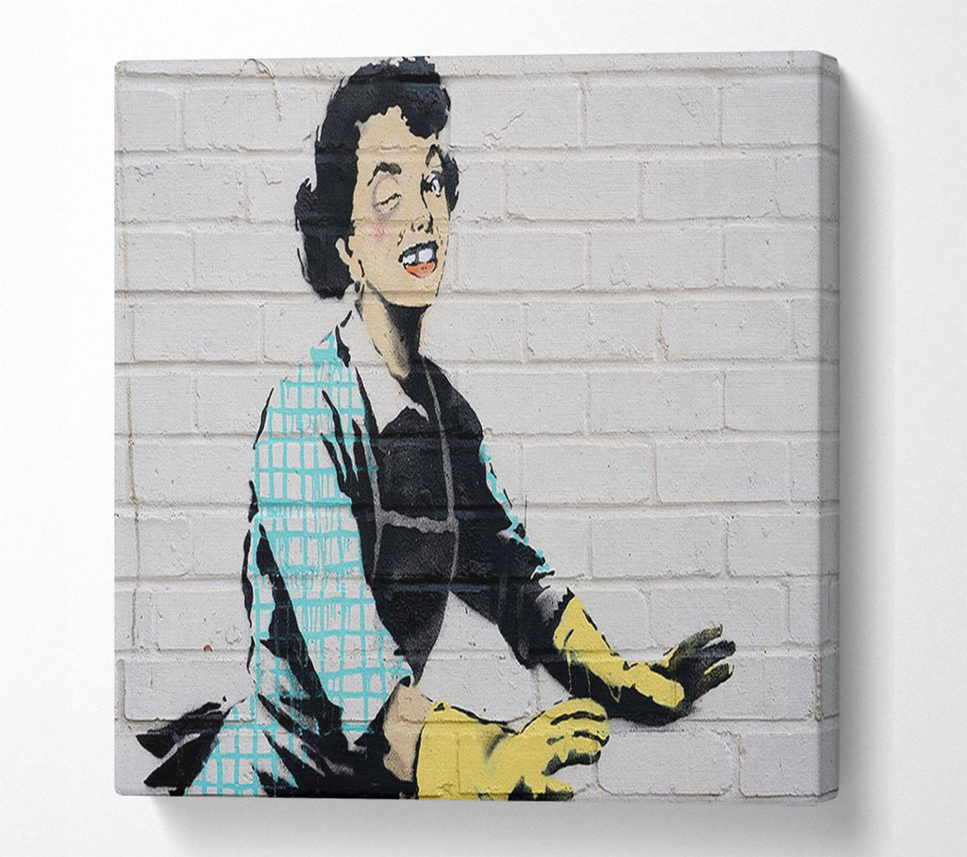  A Canvas Print of Banksy Valentines Canvas Art