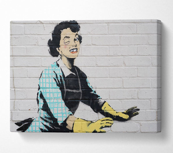  A Canvas Print of Banksy Valentines Canvas Art