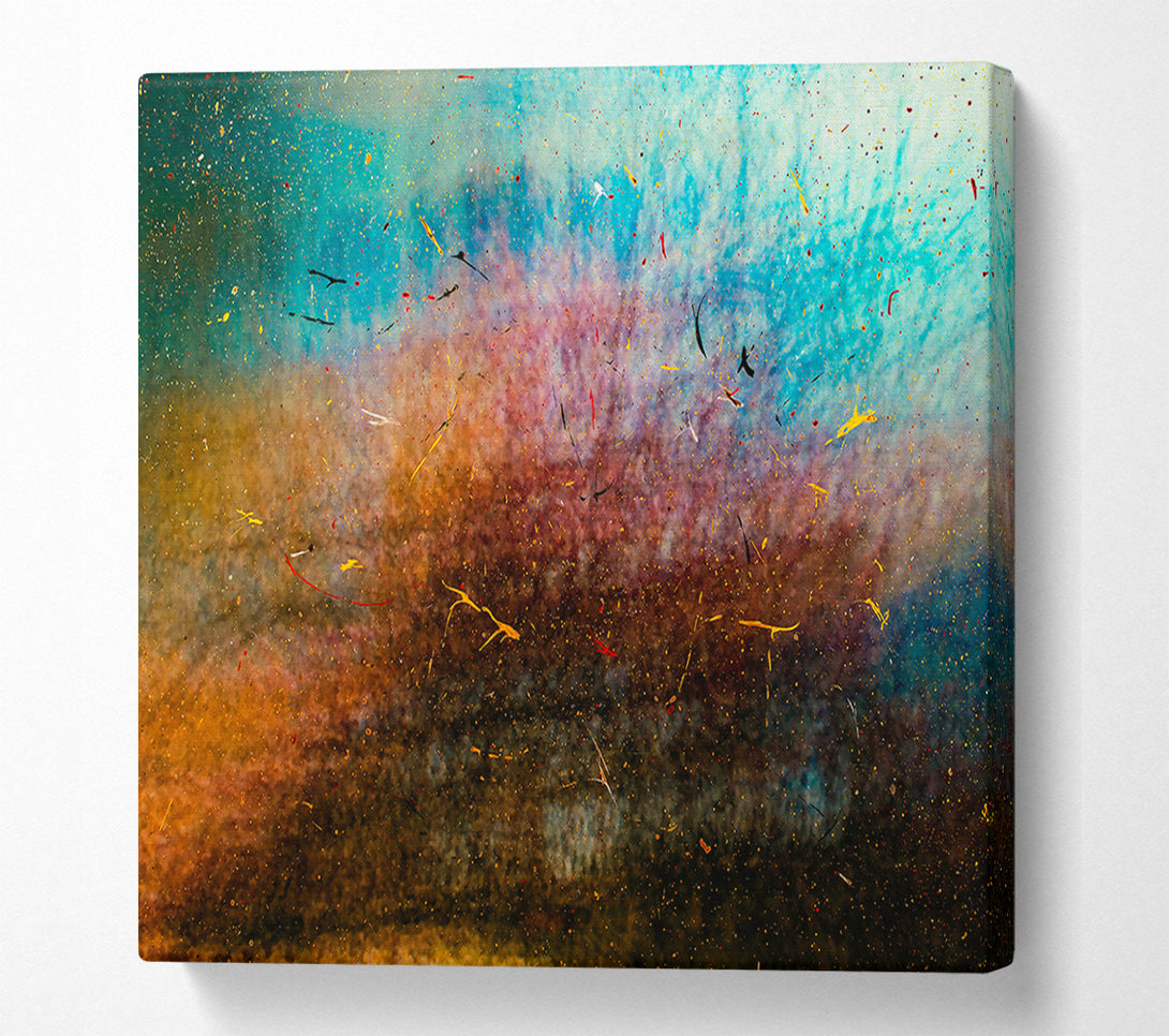  A Canvas Print of Azure Cosmic Burst Canvas Print