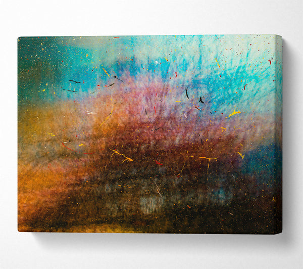  A Canvas Print of Azure Cosmic Burst Canvas Print