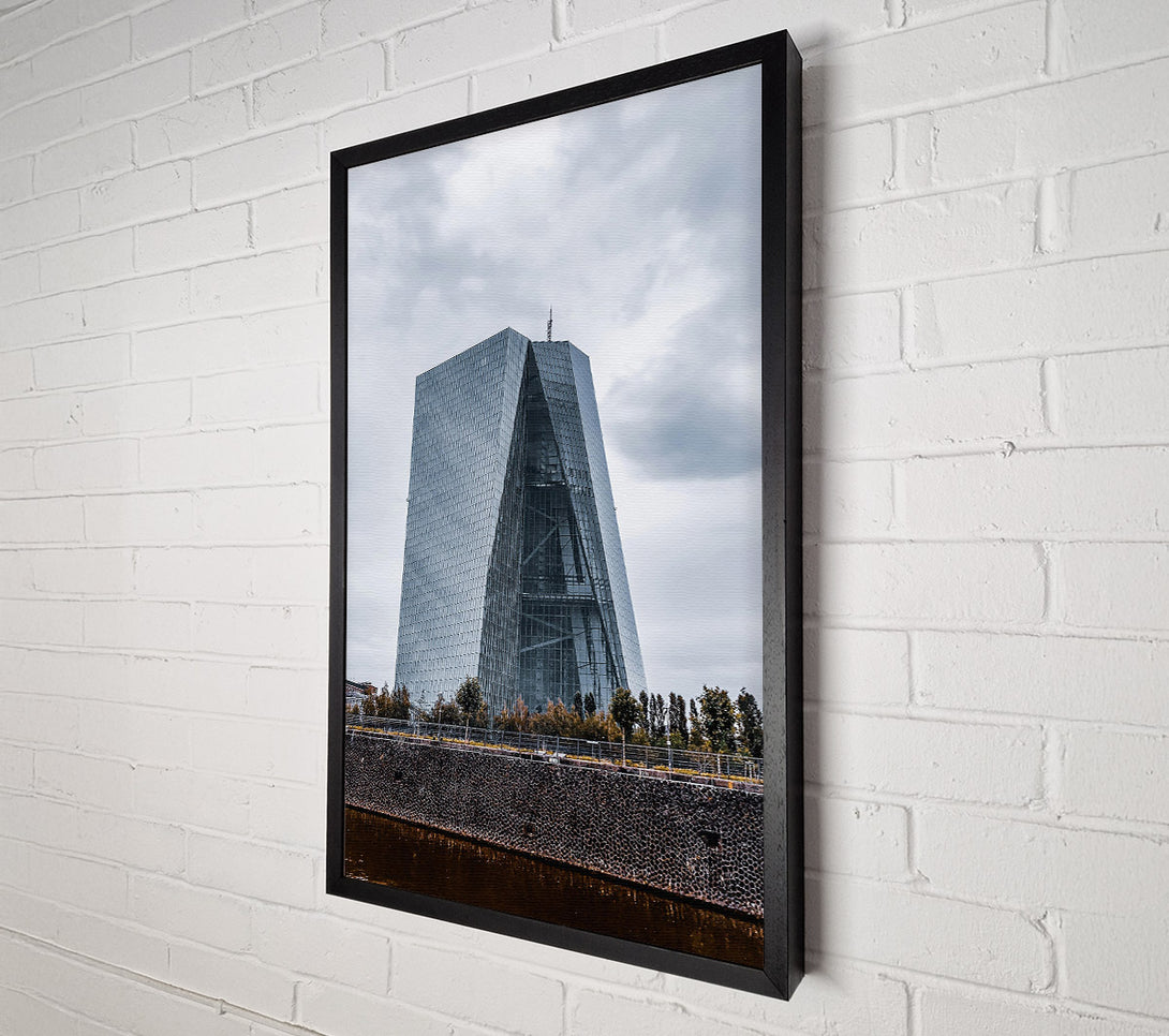  A Canvas Print of Steel And Blue Skyscraper Canvas Art