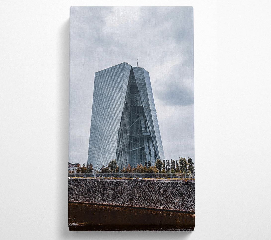  A Canvas Print of Steel And Blue Skyscraper Canvas Art