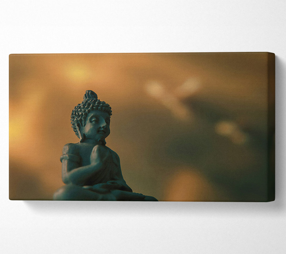  A Canvas Print of Teal Buddha'S Peace Canvas Wall Art