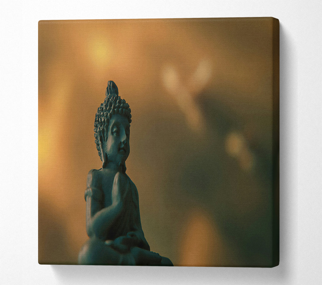  A Canvas Print of Teal Buddha'S Peace Canvas Wall Art