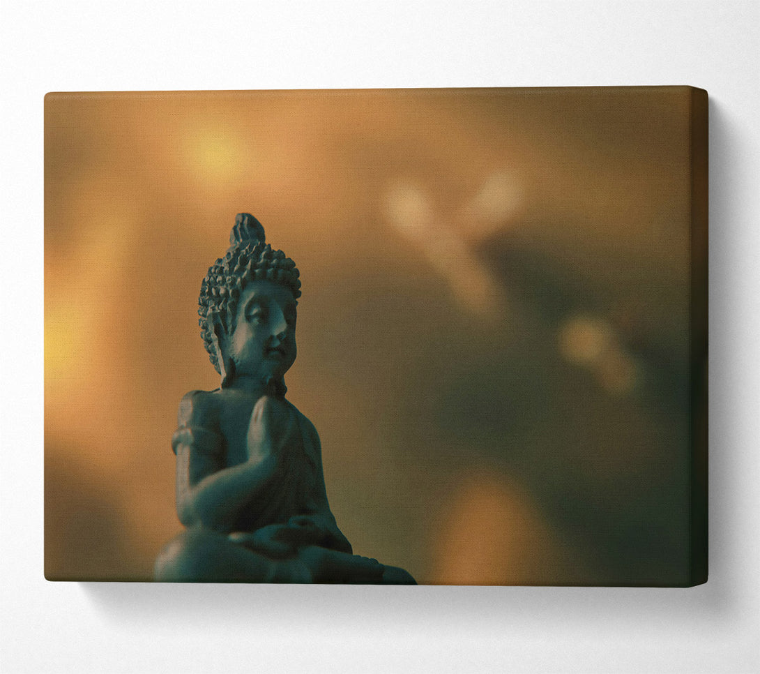  A Canvas Print of Teal Buddha'S Peace Canvas Wall Art