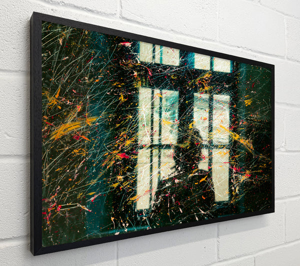 Teal Window Streaks