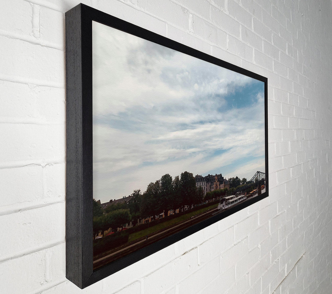  A Canvas Print of Blue Sky Cityscape Canvas Print