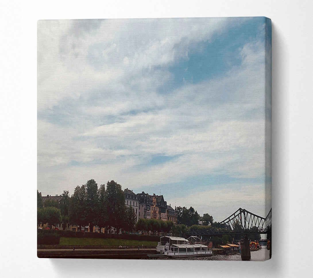  A Canvas Print of Blue Sky Cityscape Canvas Print
