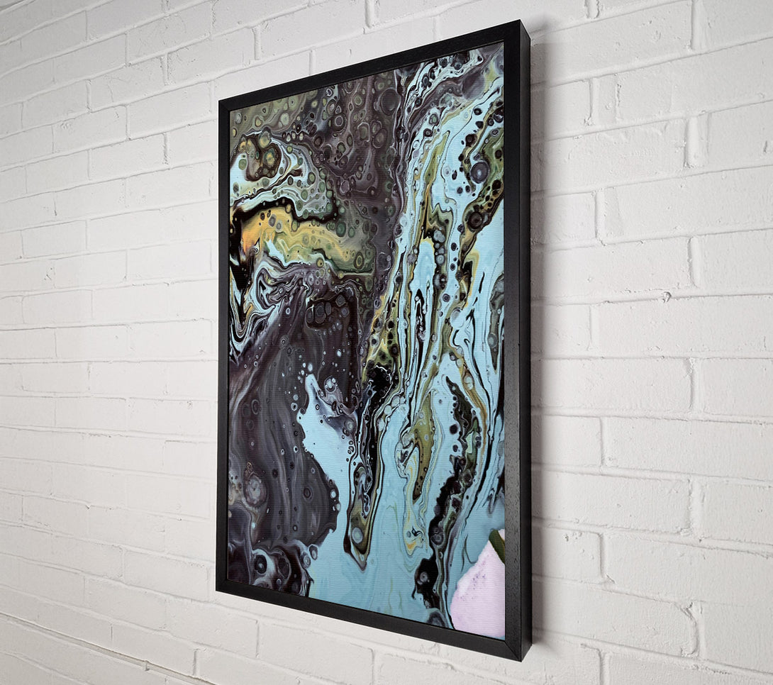  A Canvas Print of Aqua Swirls And Dots Canvas Art