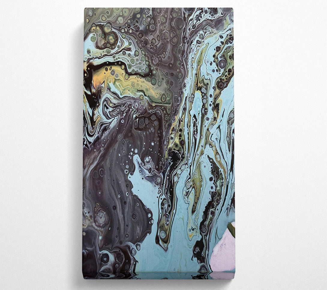  A Canvas Print of Aqua Swirls And Dots Canvas Art