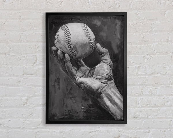 Baseball Hands Framed Print