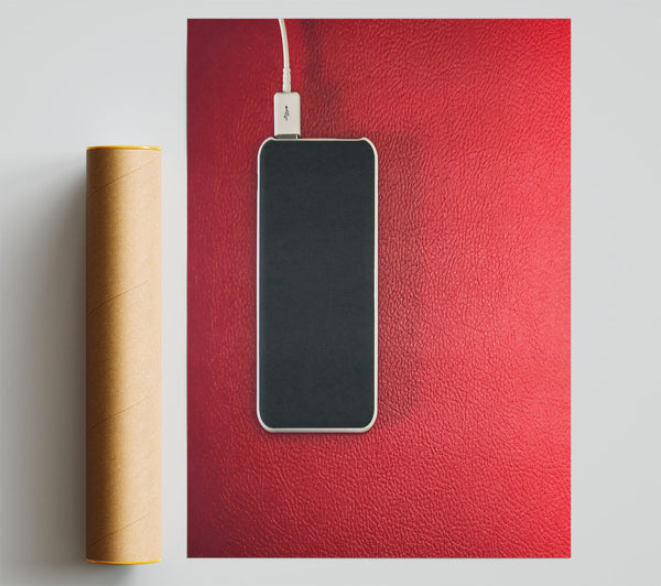 Red Phone Charging Print