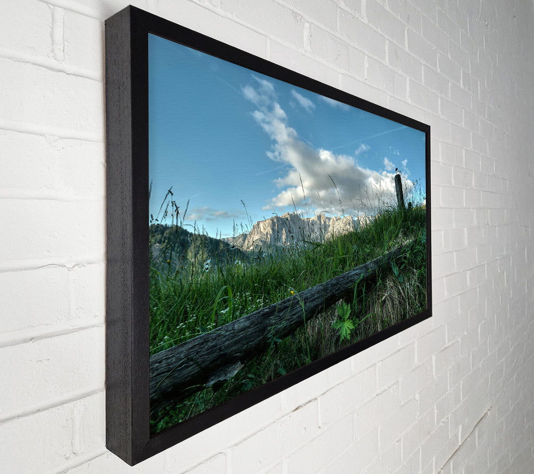  A Canvas Print of Green Mountain Fencepost Canvas Print