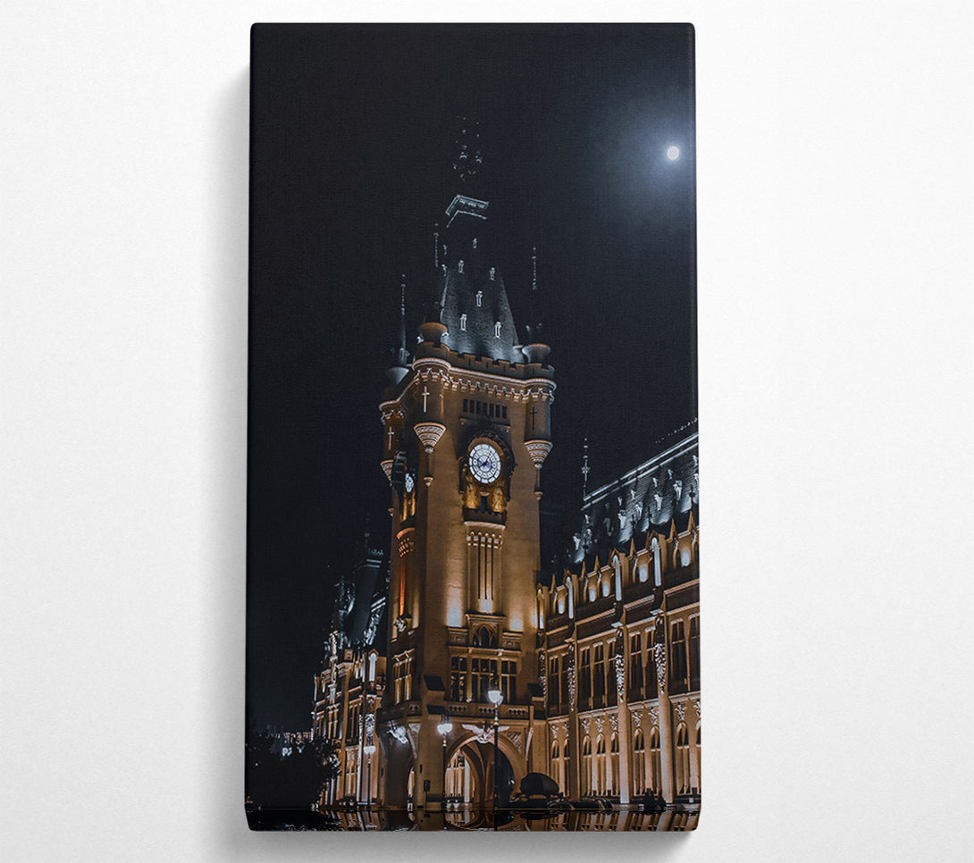  A Canvas Print of Golden Clocktower Night Canvas Art