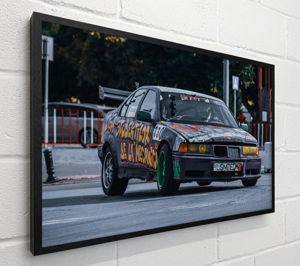 Black Graffiti Drift Car