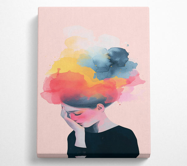 A Canvas Print of Pink Watercolor Dream Canvas Print