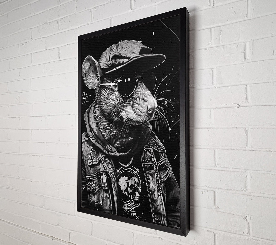  A Canvas Print of Be Cool Do Crime Rat Canvas Wall Art