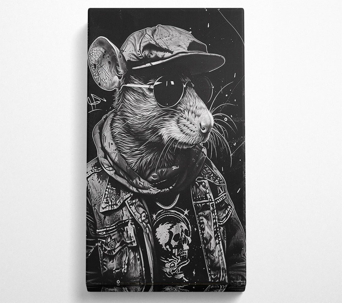  A Canvas Print of Be Cool Do Crime Rat Canvas Wall Art