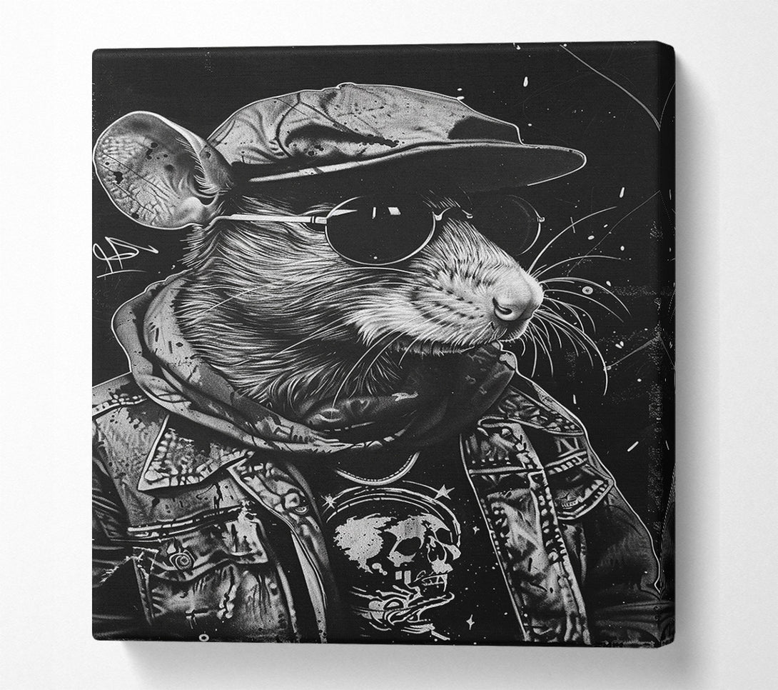  A Canvas Print of Be Cool Do Crime Rat Canvas Wall Art